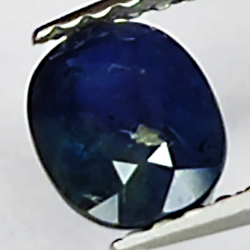 0.83ct Bleue Saphir coupe ovale 6.0x5.0mm