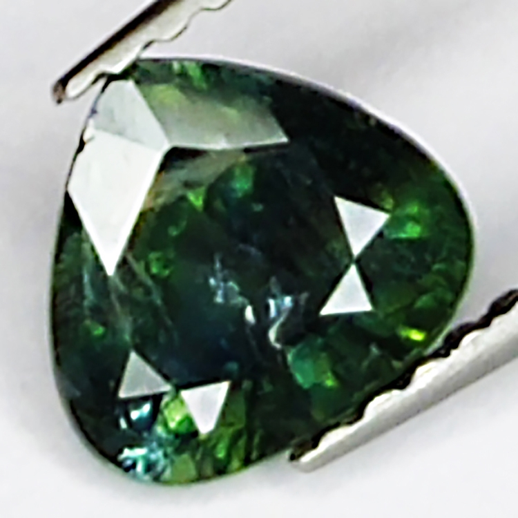 1.08ct Green Sapphire pear cut 6.6x6.1mm