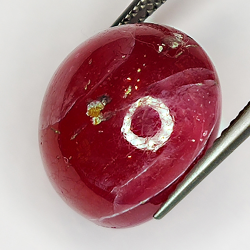 23.26ct Ruby cabochon oval 14.8x14.3mm