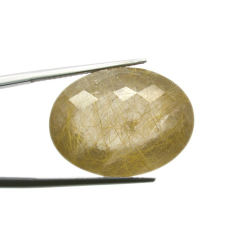 34.00ct. Rutile Quartz Oval Cut