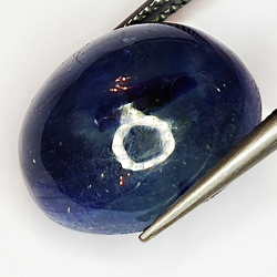 15.25ct Blauer Saphir cabochon oval 14.3x12.4mm