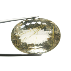 71.40ct. Rutile Quartz Oval Cut