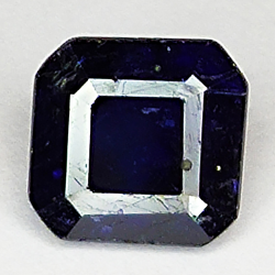 4.48ct Saphir Bleu coupe émeraude 9.2x8.9mm