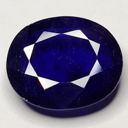 6.61ct Bleue Saphir coupe ovale 13.5x11.5mm