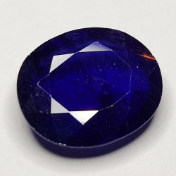 6.61ct Bleue Saphir coupe ovale 13.5x11.5mm