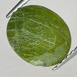 6.29ct Zaffiro verde taglio ovale 9.1x7.5mm