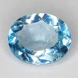 3.82ct Topazio Blu taglio ovale 10.8x8.9mm