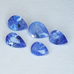 1.58ct Saphir Bleu coupe poire 5.5x4.1mm 5pcs