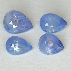 1.79ct Zaffiro Blu taglio pera 5.8x4.4mm 4pz