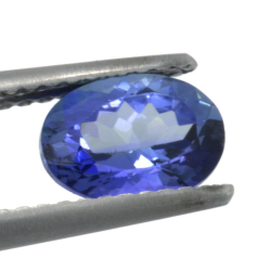 Taglio ovale di tanzanite da 1,23 ct, 7,53 x 5,53 mm