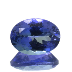 Taglio ovale di tanzanite da 1,23 ct, 7,53 x 5,53 mm