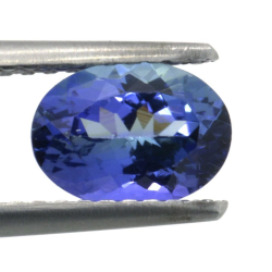 Taglio ovale di tanzanite da 1,23 ct, 7,53 x 5,53 mm