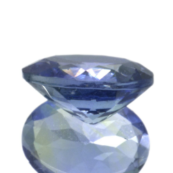 Taglio ovale di tanzanite da 1,38 ct, 7,98 x 6,05 mm