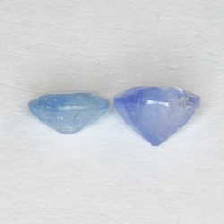 1.84ct Coppia Zaffiro blu taglio ovale 6.2x5.0mm