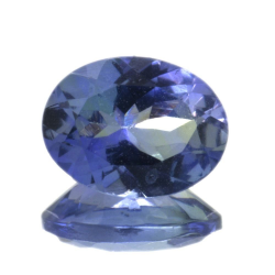 Taglio ovale di tanzanite da 1,38 ct, 7,98 x 6,05 mm