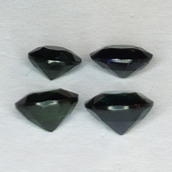 3.58ct Blue Sapphire oval cut 6.5x5.7mm 4pc