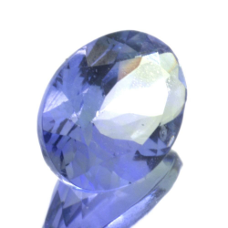 Taglio ovale di tanzanite da 1,38 ct, 7,98 x 6,05 mm