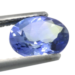 Taglio ovale di tanzanite da 1,38 ct, 7,98 x 6,05 mm