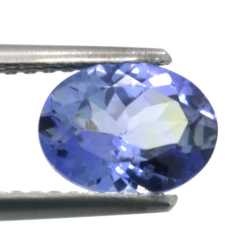 Taglio ovale di tanzanite da 1,38 ct, 7,98 x 6,05 mm