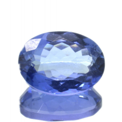 Taglio ovale di tanzanite da 1,45 ct, 8,14 x 6,17 mm