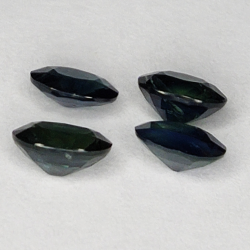 2.06ct Zaffiro Blu taglio ovale 5.8x3.9mm 4pz