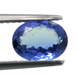 Taglio ovale di tanzanite da 1,45 ct, 8,14 x 6,17 mm