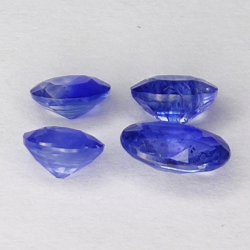 1.93ct Zaffiro Blu taglio ovale 6.5x4.3mm 4pz