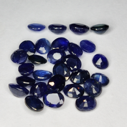 14.41ct Blue Sapphire oval cut 5x4mm 28pc