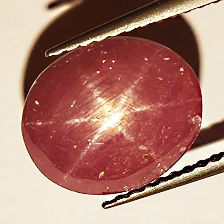 5.35ct Ruby Star cabochon oval 10.4x8.7mm