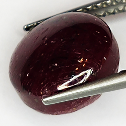 5.39ct Ruby Star cabochon oval 9.1x8.9mm