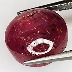 4.90ct Ruby Star cabochon oval 8.7x7.9mm