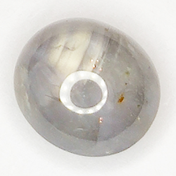 2.99ct White Star Sapphire cabochon oval 7.9x7.1mm