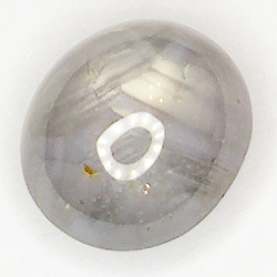 2.99ct Weiß Stern Saphir cabochon oval 7.9x7.1mm