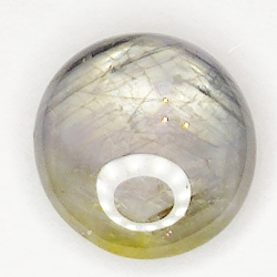 3.41ct Weiß Stern Saphir cabochon oval 9.2x8.6mm