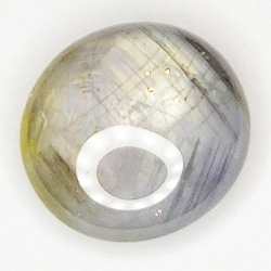 3.41ct Saphir Blanc Étoilé cabochon ovale 9.2x8.6mm