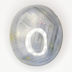 3.37ct Zaffiro Bianco Stella cabochon ovale 9.0x7.7mm