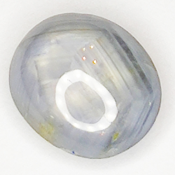 3.37ct White Star Sapphire cabochon oval 9.0x7.7mm