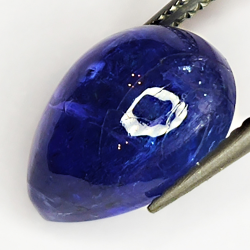 7.31ct Tanzanite cabochon pera 12.9x9.1mm