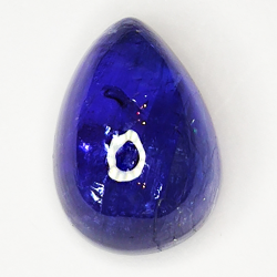 7.31ct Tanzanite pear cabochon 12.9x9.1mm