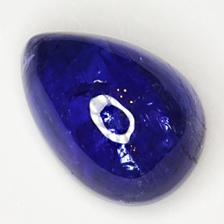 7.31ct Tanzanite cabochon pera 12.9x9.1mm