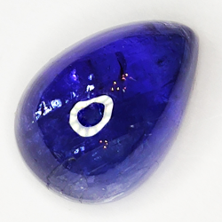 7.31ct Tanzanite cabochon pera 12.9x9.1mm