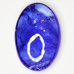 4.94ct Tanzanite cabochon ovale 14.5x9.7mm