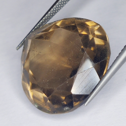 30.42ct Quarzo Fumé taglio pera 20x20mm