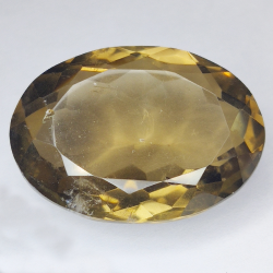 44,26ct Rauchquarz ovalschliff 28x20mm