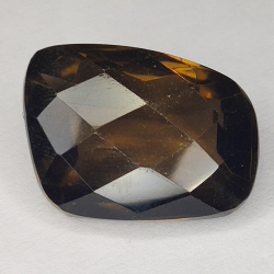 12.78ct Quartz Fumé coupe fantaisie 16x12mm