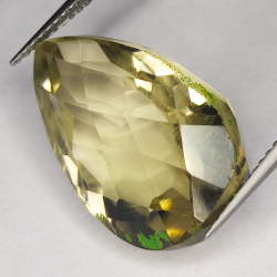 18.20ct Quartz Fumé coupe poire 20x13mm