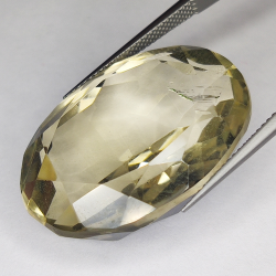 49.46ct Quartz Fumé coupe ovale 29x20mm