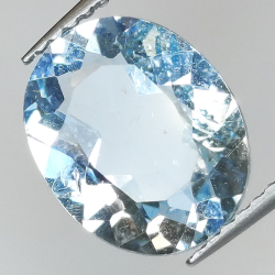 3.73ct Topazio Blu taglio ovale 11.1x9.0mm