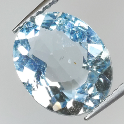 3.73ct Blue Topaz oval cut 11.1x9.0mm