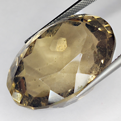 46.51ct Quartz Fumé coupe ovale 26x18mm